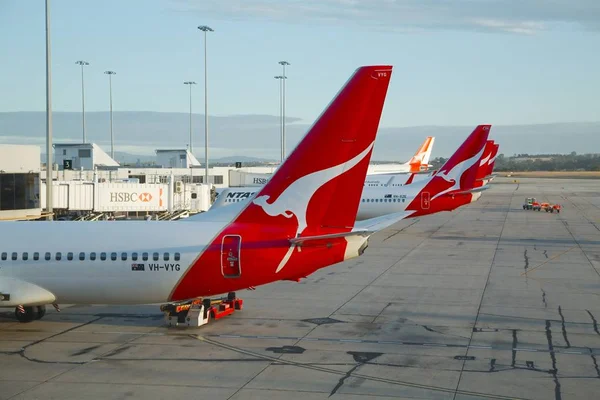 Aeronaves de Qantas — Fotografia de Stock