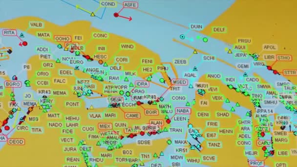 Tela do radar do porto de Roterdão — Vídeo de Stock