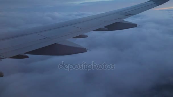 Volando en un avión — Vídeos de Stock