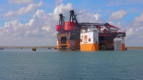 Heerema Hermod-Stilllegung — Stockvideo