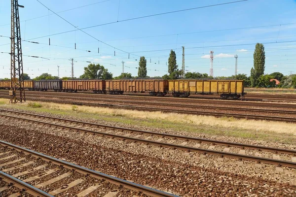Freight Train Wagons — Stock Photo, Image