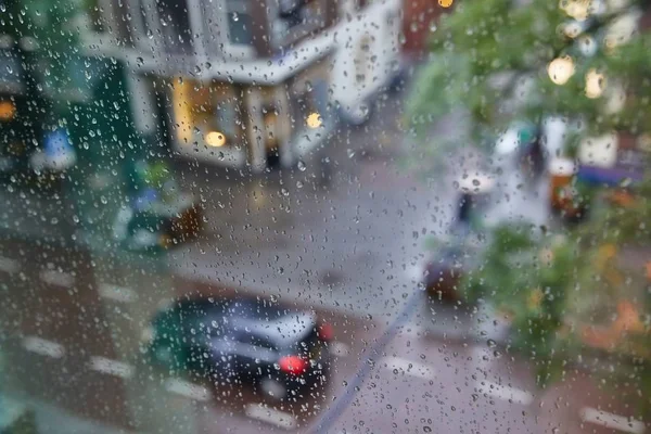 Deštivý povrch okna — Stock fotografie