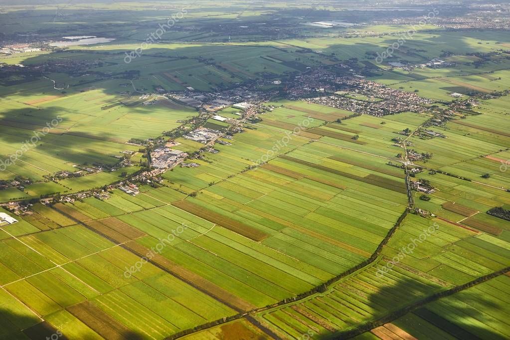 Velden van Nederland van boven — Stockfoto © Gudella #169111790