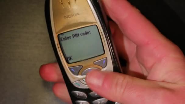 Gamla telefon att vrida på — Stockvideo