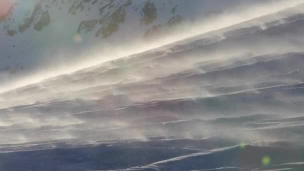 Blizzard drifting snow — Stock Video