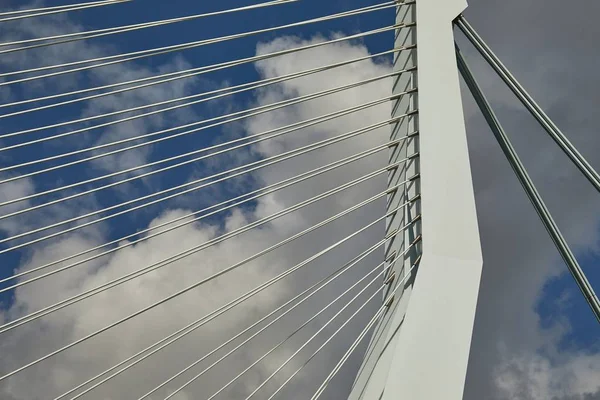 Detalhe da ponte de cabo — Fotografia de Stock