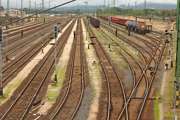 Vías de la estación ferroviaria — Foto de Stock