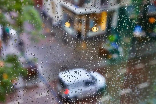 Rainy window surface — Stock Photo, Image