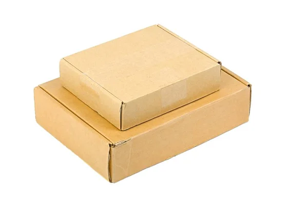 Cajas de cartón en blanco — Foto de Stock