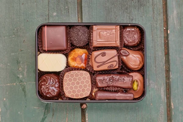 Boîte de bonbons au chocolat — Photo