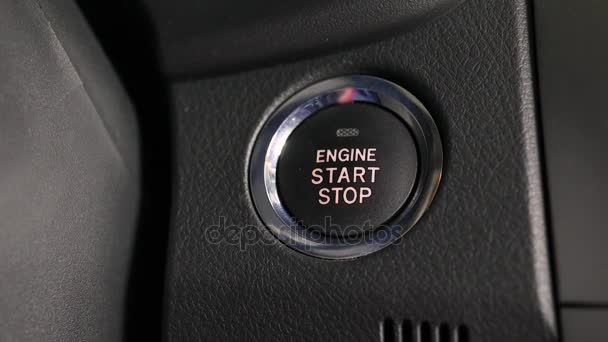 Botão de arranque do motor — Vídeo de Stock