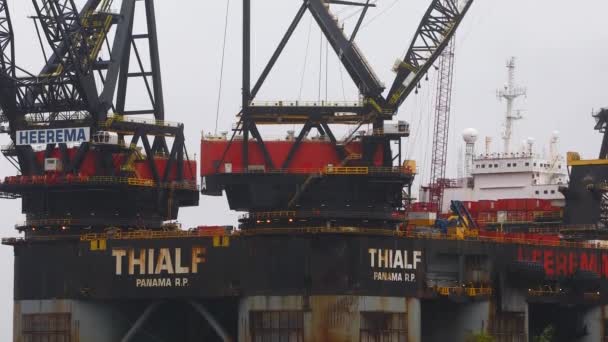 Heerema Hermod i Rotterdam — Stockvideo