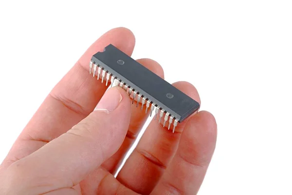 Oude computer chip — Stockfoto