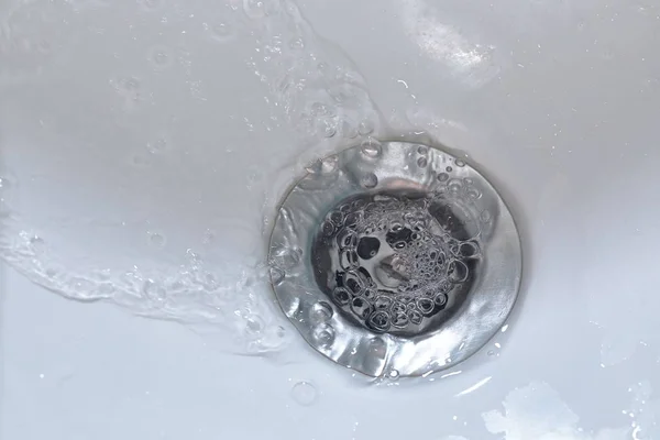 Bathroom sink drain — Stock Photo, Image