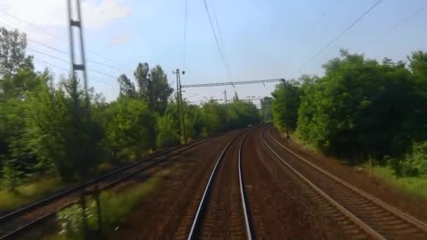 Demiryolu seyahat görünümü — Stok video