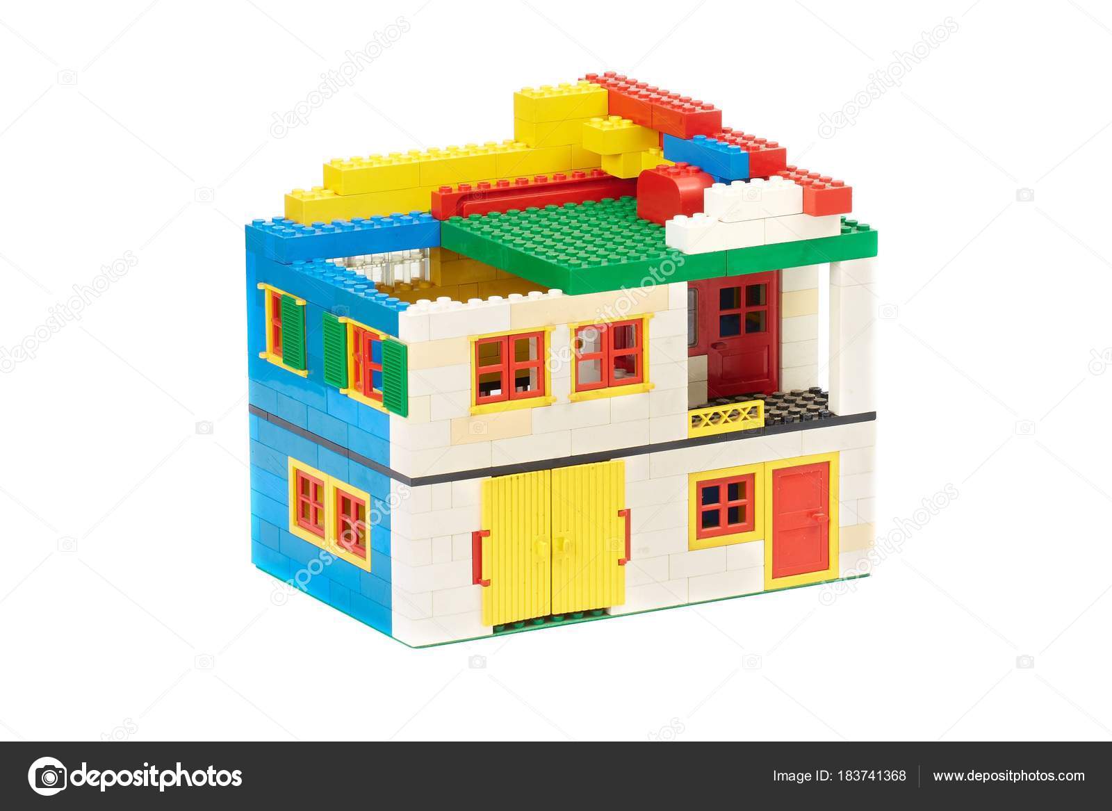 Lego Bricks Lego House Construction Blocks Lego Brick House Stock