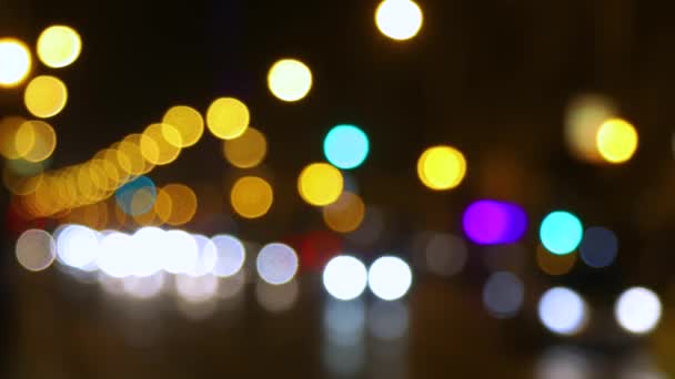 Street trafic blurry background — Stock Video