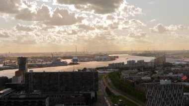 Rotterdam alacakaranlık Panorma