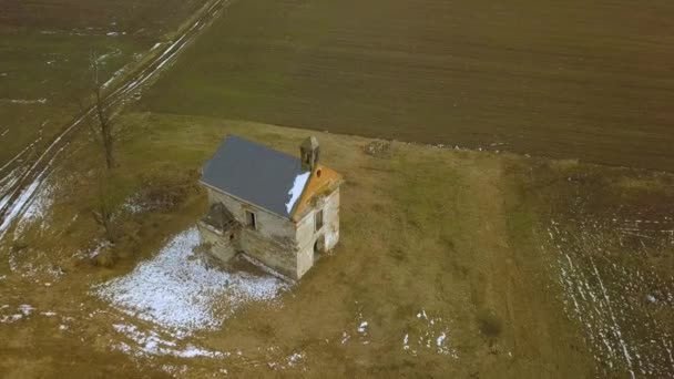 Capilla desde el aire — Vídeo de stock