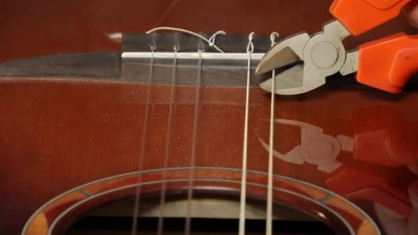 Corte de picadas de guitarra — Vídeo de Stock