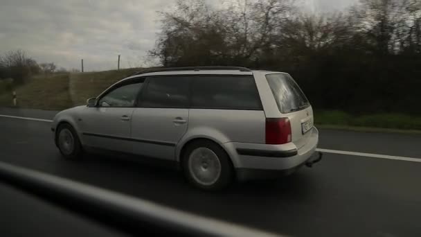 Overtaking on the highway — Stock Video