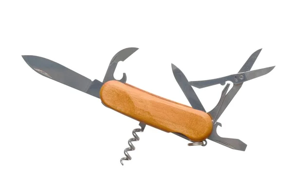 Ελβετικό μαχαίρι τα ανοικτά εργαλεία — Φωτογραφία Αρχείου