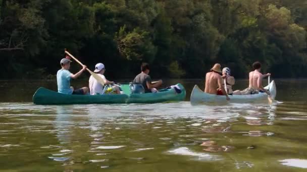Kajakarstwo na rzece — Wideo stockowe