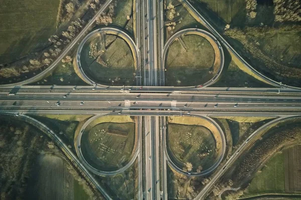 Freeway klaverblad interchange — Stockfoto