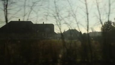 Araba hareket kırsal köy görünümü