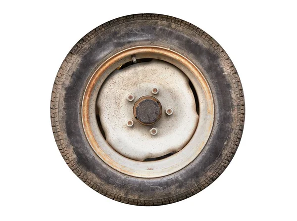 Old Trailer Wheel — Stock Photo, Image