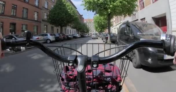 Bisiklet sürerken POV — Stok video
