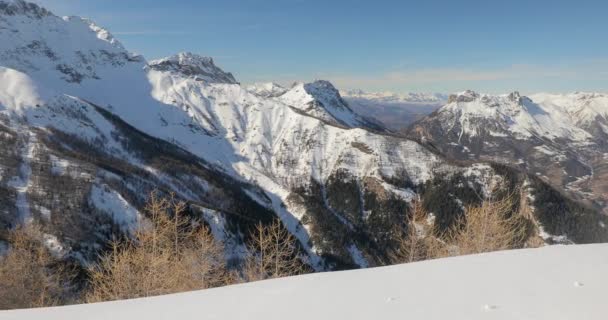 Paesaggio montano invernale — Video Stock