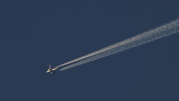 Avión a altitud de crucero — Vídeo de stock