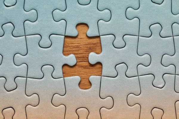 Jigsaw fundo do quebra-cabeça, quase pronto — Fotografia de Stock