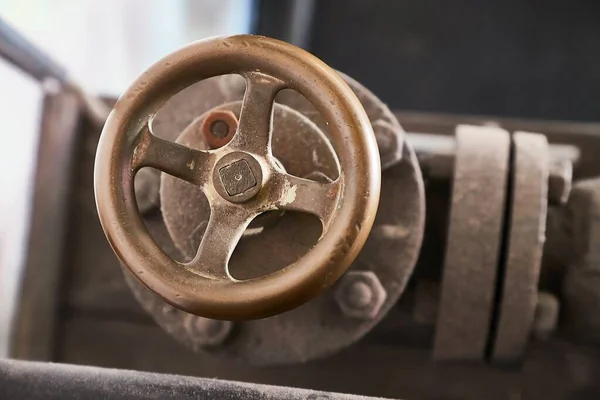 Industrial valve in an old factory — Stock Photo, Image