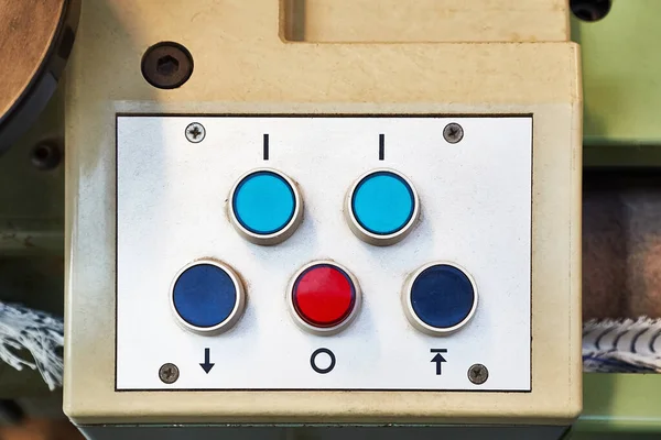 Industrial button board switches — Stock Photo, Image