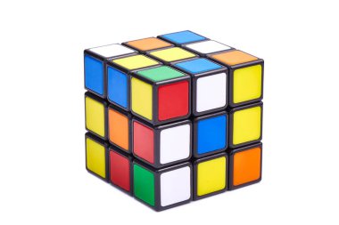 Rubiks küp üzerinde beyaz