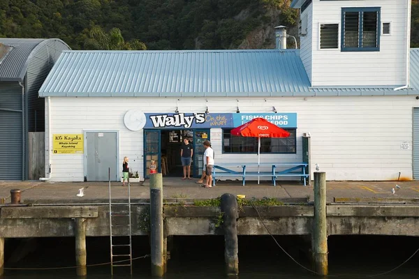 Ryby a hranolky Restaurace na Novém Zélandu — Stock fotografie