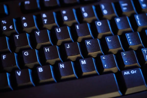 Detalle teclado negro — Foto de Stock