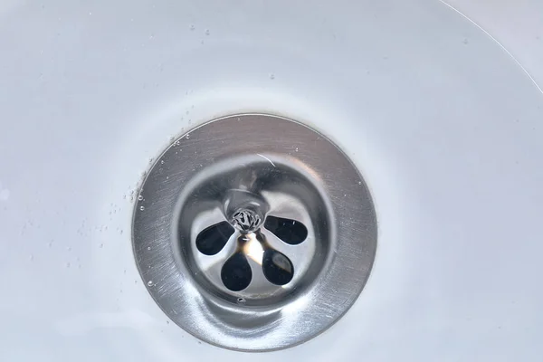 Zlewozmywak łazienka drenażu — Zdjęcie stockowe