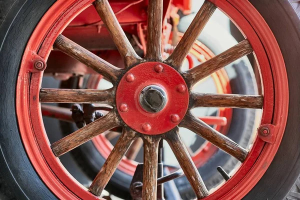 Old car wheel close up — Stock Photo, Image