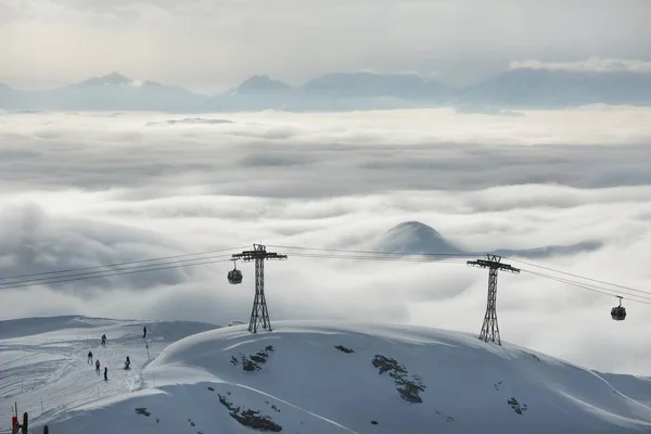 Comprensorio sciistico paesaggio invernale — Foto Stock