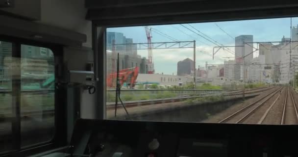 Lokale trein in Tokio — Stockvideo