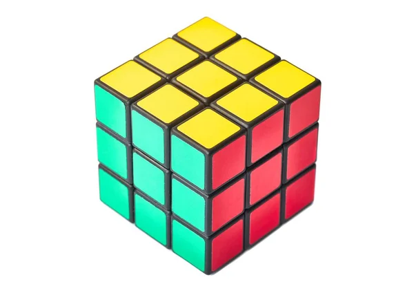 Rubiks kubus op wit — Stockfoto