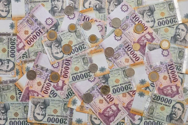 Банкноты фон, венгерские форинты — стоковое фото