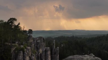 Majestic Rocky Landscape Twilight Timelapse