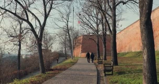 Mura del Castello di Spilberk, Brno — Video Stock