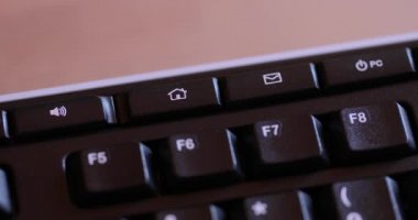 Keyboard web browser and email buttons press