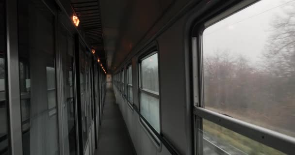 Zugfahrt im Inneren — Stockvideo