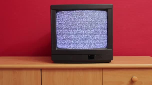 Old TV no signal — Stock Video